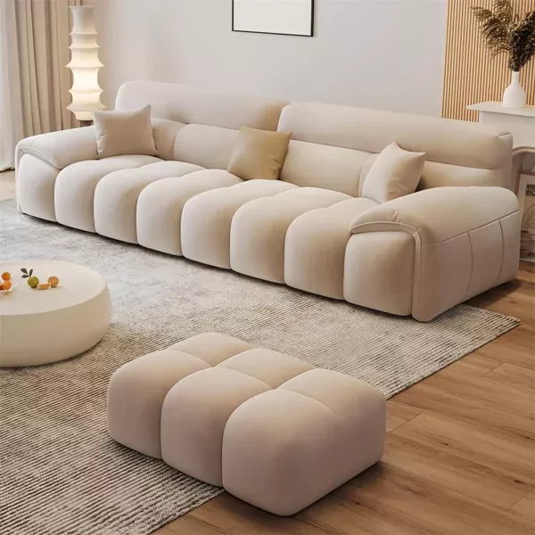 Luxury Fabric Cloud Shaped Sofa set