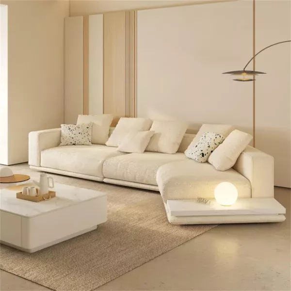 Luxury Linen Cotton Fabric Cloud Shaped Sofa set for Livingroom