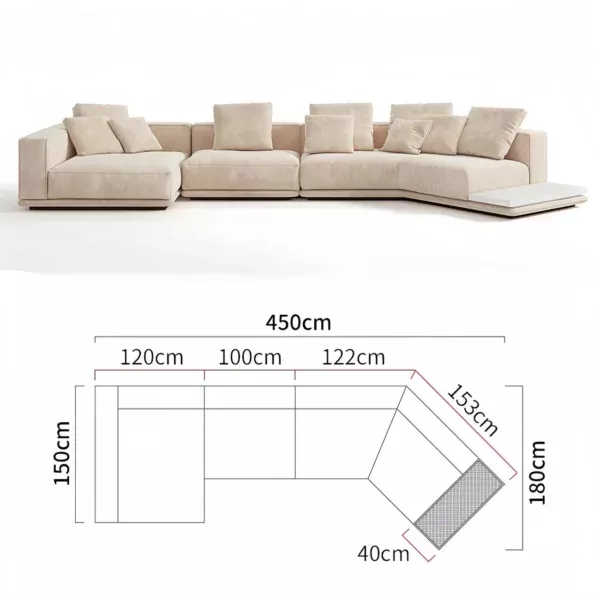 Luxury Linen Cotton Fabric Cloud Shaped Sofa set for Livingroom